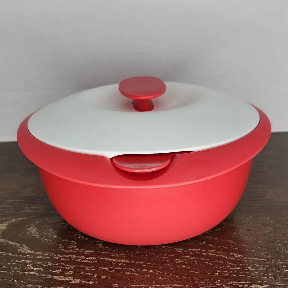 1.5 Qt Tupperware 3 Piece Tortilla Warmer Keeper Red/Pink #3222A-3, #7763A-3
